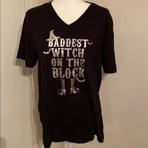 Custom Baddest Witch on the block Halloween Tee
